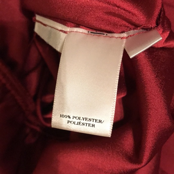 Ann Taylor -long sleeve faux wrap top -red; size S - Picture 4 of 5